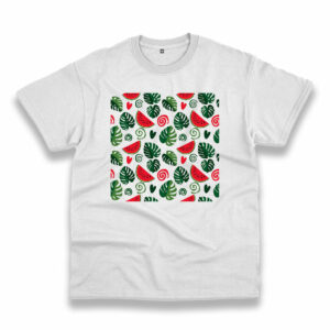 Monstera Leaves And Watermelon Vintage Tshirt Monstera Leaves And Watermelon Vintage Tshirt
