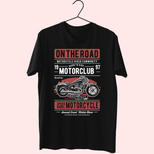 Motorcycle On The Road Funny Graphic T Shirt