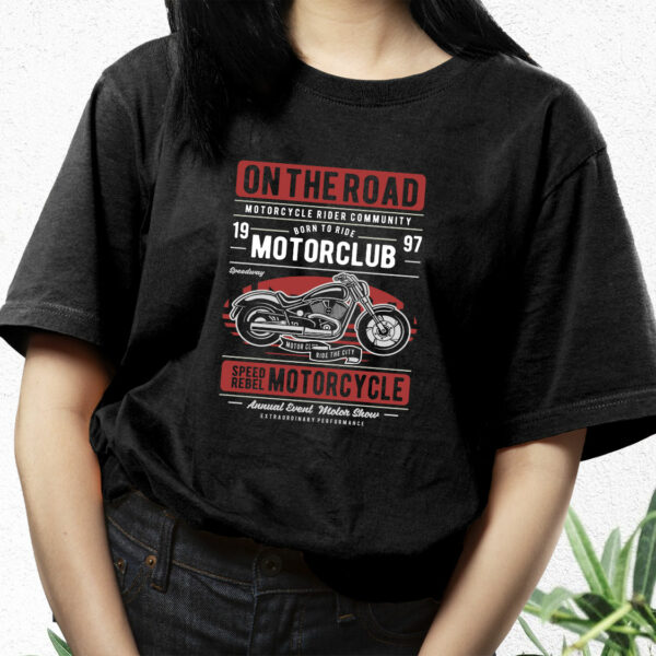 Motorcycle On The Road Funny Graphic T Shirt