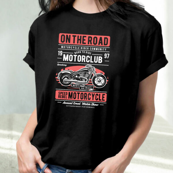 Motorcycle On The Road Funny Graphic T Shirt