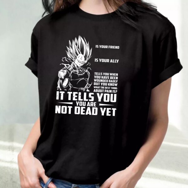 New Dragon Ball Vegeta Pain Quote Classic 90S T Shirt Style