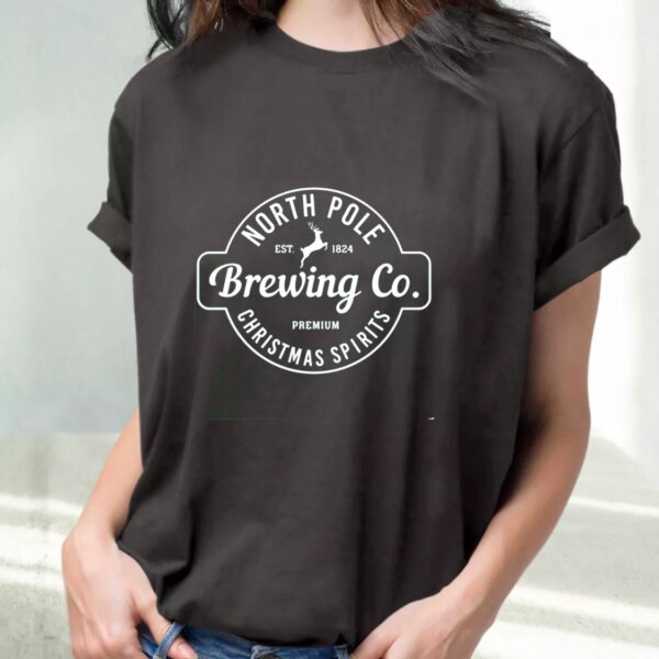 North Pole Brewing Co Christmas Spirits T Shirt Xmas Design