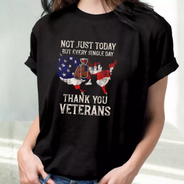 Not Just Today But Every Single Day Thank You Vetrerans Day T Shirt