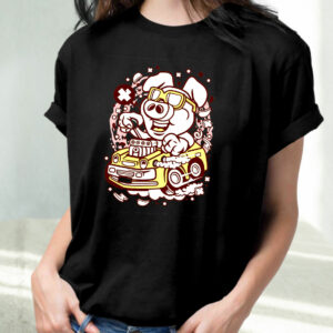 Oink Hotrod Funny Graphic T Shirt 2 Oink Hotrod Funny Graphic T Shirt 3