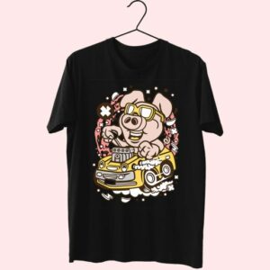 Oink Hotrod Funny Graphic T Shirt 3 Oink Hotrod Funny Graphic T Shirt 4