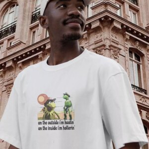 On The Outside I'M Hootin On The Inside I'M Hollerin Funny Christmas T Shirt 2 On The Outside IM Hootin On The Inside IM Hollerin Funny Christmas T Shirt 3