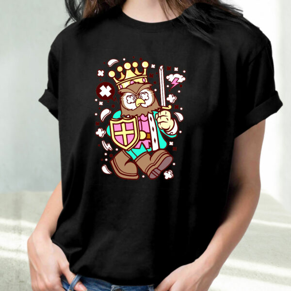 Owl King Funny Graphic T Shirt