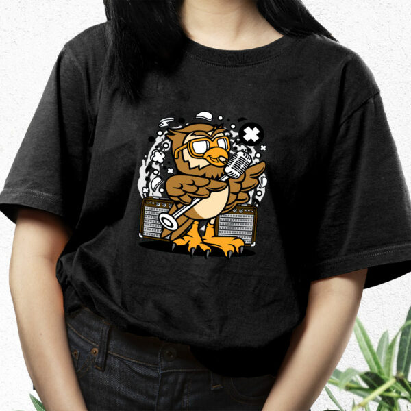 Owl Singer Funny Graphic T Shirt