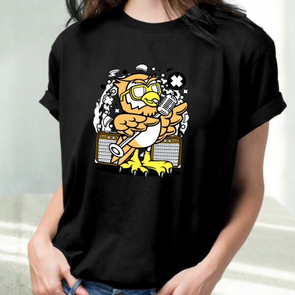 Owl Singer Funny Graphic T Shirt