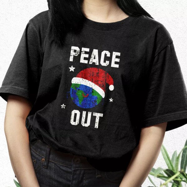 Peace Out Festive T Shirt Xmas Design