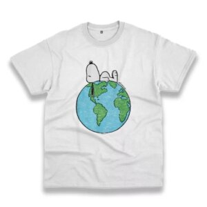 Peanuts Snoopy On Top Of The World Casual Earth Day T Shirt 4