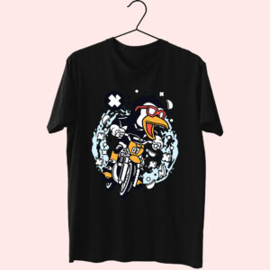 Penguin Motocross Rider Funny Graphic T Shirt Penguin Motocross Rider Funny Graphic T Shirt