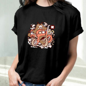 Pirate Octopus Funny Graphic T Shirt 2 Pirate Octopus Funny Graphic T Shirt 3