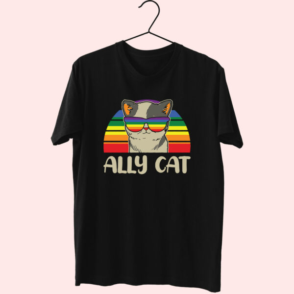 Rainbow Ally Cat Cute T Shirt