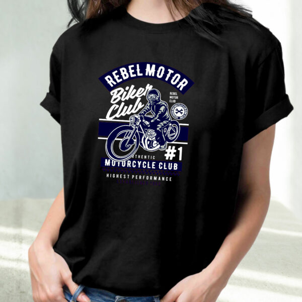 Rebel Motor Club Funny Graphic T Shirt