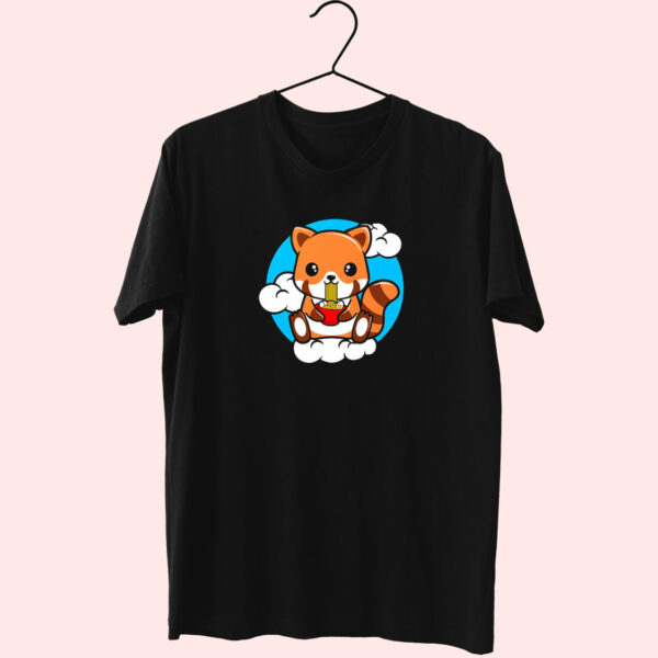 Red Panda Sitting On A Cloud And Eating Ramen Essentials T Shirt