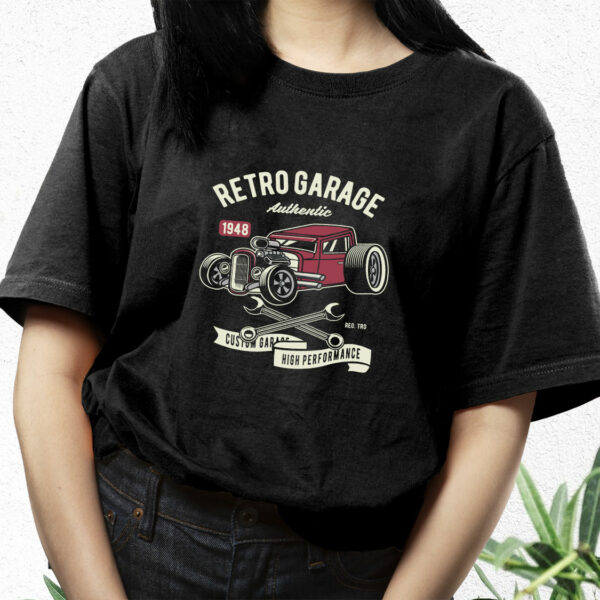 Retro Garage Hotrod Funny Graphic T Shirt