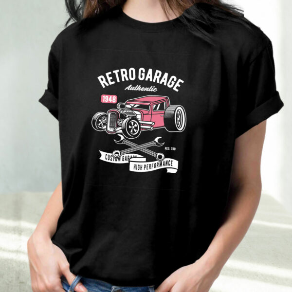 Retro Garage Hotrod Funny Graphic T Shirt