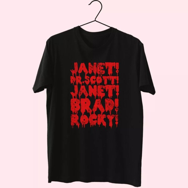 Rocky Horror Janet Dr Scott Janet Brad Rocky Cool T Shirt