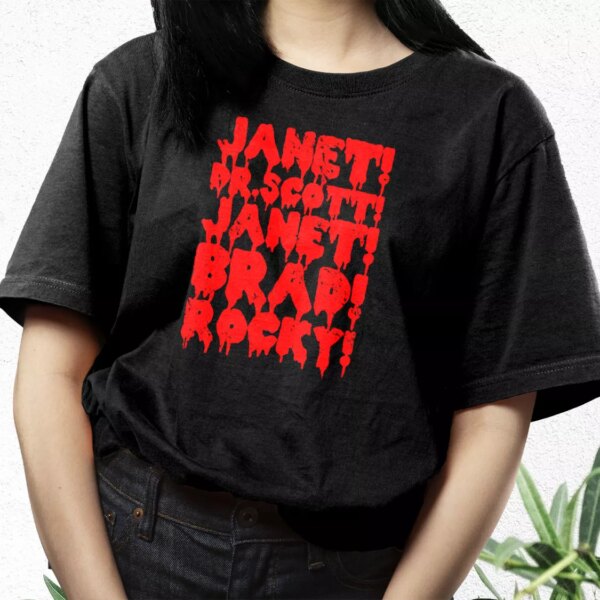 Rocky Horror Janet Dr Scott Janet Brad Rocky Cool T Shirt