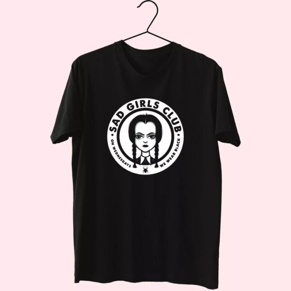 Sad Girls Club Wednesday Addams Casual Trendy T Shirt