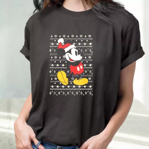 Santa Mickey Mouse Ugly Christmas T Shirt Xmas Design