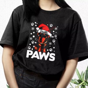 Santa Paws Dachshund Dog Christmas T Shirt Xmas Design 2 Santa Paws Dachshund Dog Christmas T Shirt Xmas Design 3
