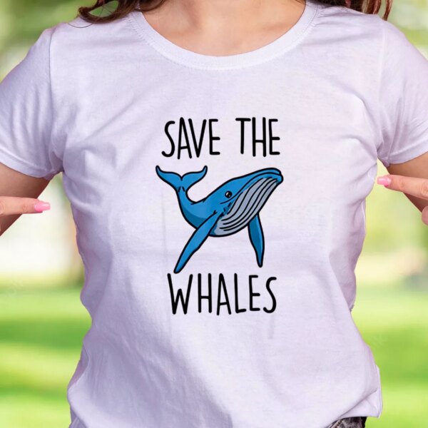 Save The Whales Casual Earth Day T Shirt