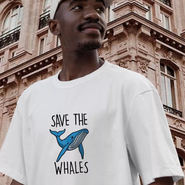 Save The Whales Casual Earth Day T Shirt