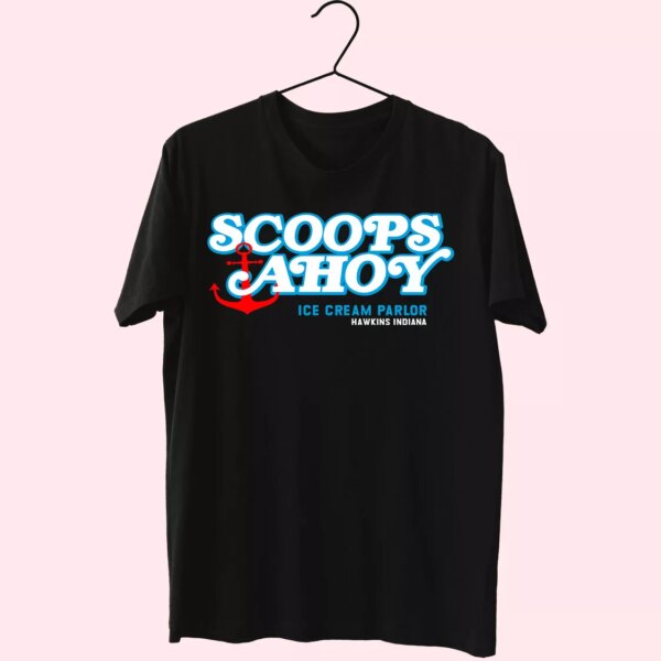 Scoops Ahoy Ice Cream Parlor Stranger Things Classic 90S T Shirt Style