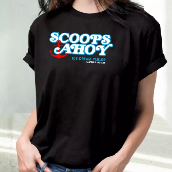 Scoops Ahoy Ice Cream Parlor Stranger Things Classic 90S T Shirt Style