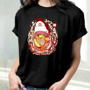 Shark Junk Food Funny Graphic T Shirt 2 Shark Junk Food Funny Graphic T Shirt 3
