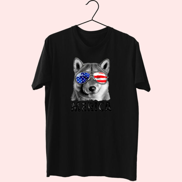 Shiba 4Th Of July American Pride Cute T Shirt