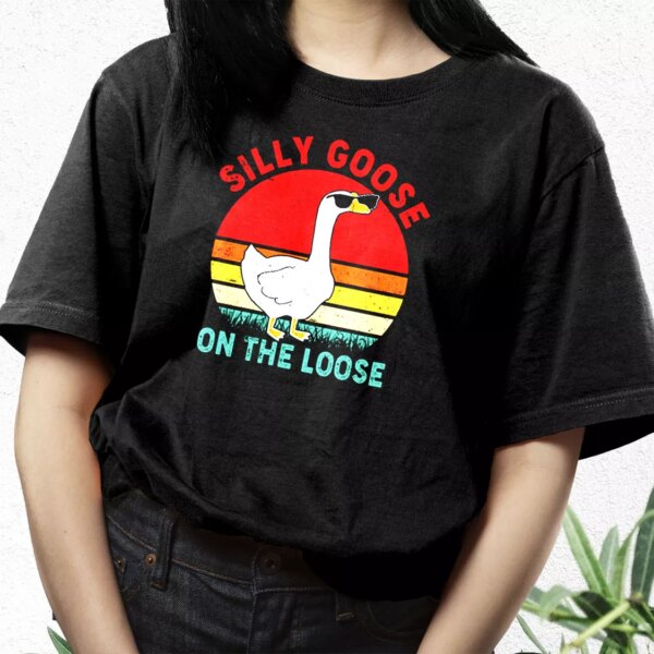 Silly Goose On The Loose Drawing Cool T Shirt