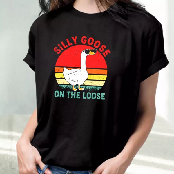 Silly Goose On The Loose Drawing Cool T Shirt