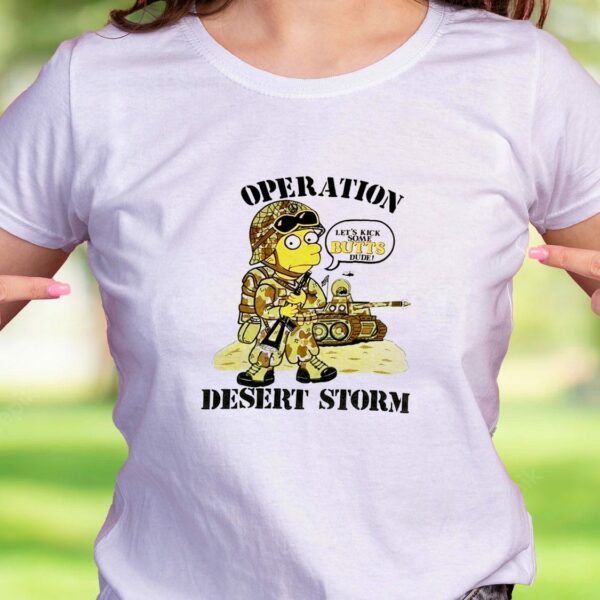 Simpsons Bart Operation Desert Storm Casual T Shirt