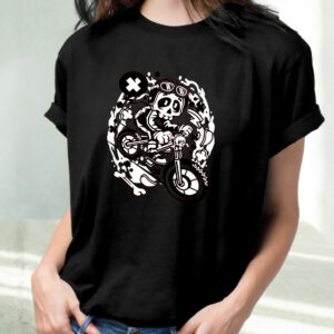 Skull Downhill Funny Graphic T Shirt 2 Skull Downhill Funny Graphic T Shirt 3