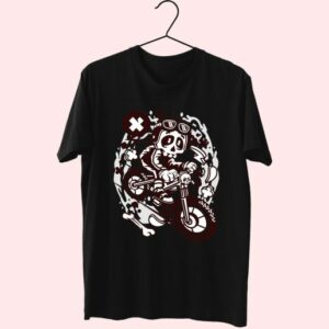 Skull Downhill Funny Graphic T Shirt 3 Skull Downhill Funny Graphic T Shirt 4