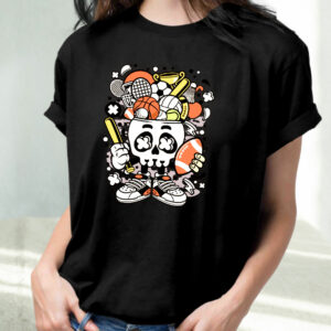 Sports Skull Head Funny Graphic T Shirt 2 Sports Skull Head Funny Graphic T Shirt 3