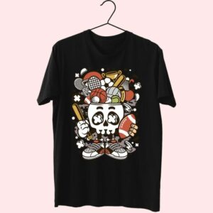 Sports Skull Head Funny Graphic T Shirt 3 Sports Skull Head Funny Graphic T Shirt 4