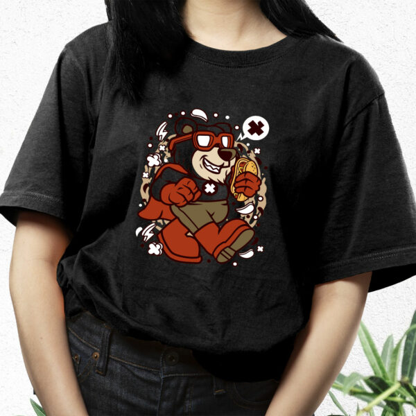 Super Bear Funny Graphic T Shirt