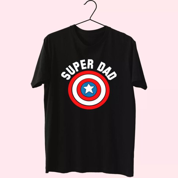 Super Dad Captain America Shield T Shirt For Dad