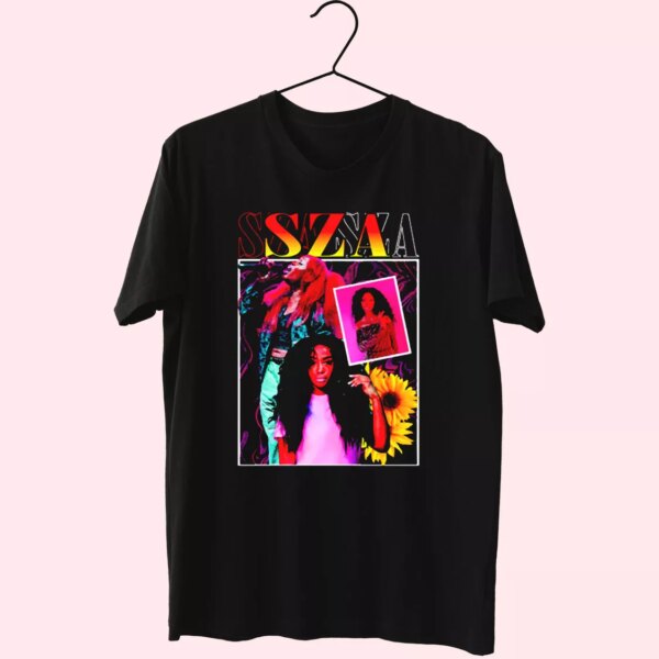 Sza Girl Rapper 90S Bootleg Retro Casual Trendy T Shirt