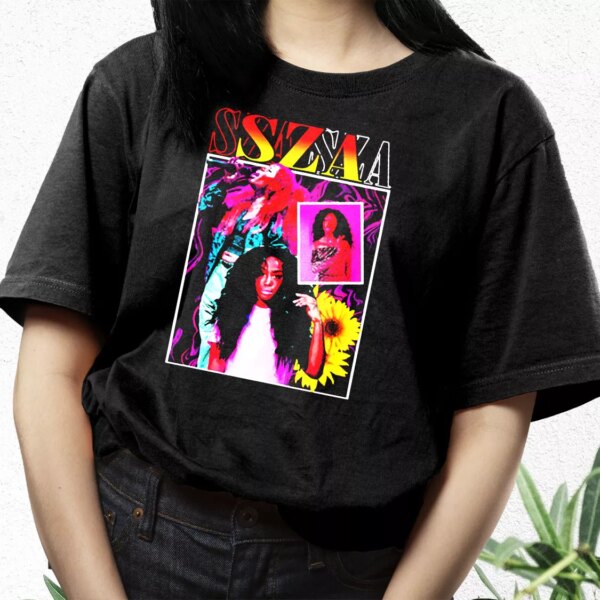 Sza Girl Rapper 90S Bootleg Retro Casual Trendy T Shirt