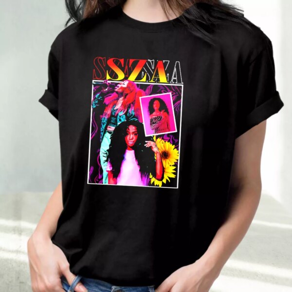 Sza Girl Rapper 90S Bootleg Retro Casual Trendy T Shirt