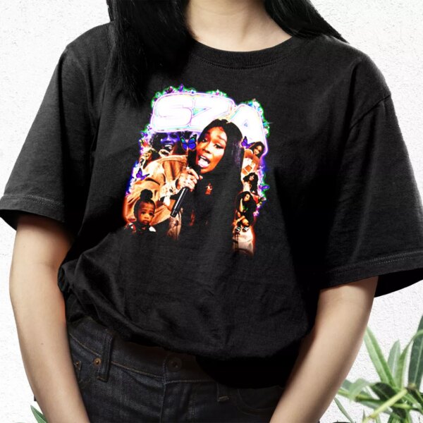 Sza Rapper Icon Butterfly Casual Trendy T Shirt