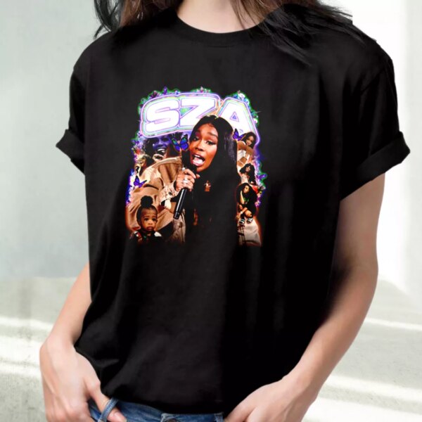 Sza Rapper Icon Butterfly Casual Trendy T Shirt