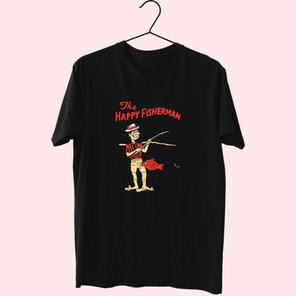 The Happy Fisherman Funny Joke 70S T Shirt Outfit