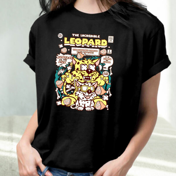 The Incredible Leopard Funny Graphic T Shirt