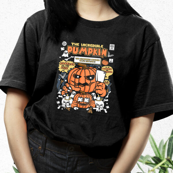 The Incredible Pumpkin Funny Graphic T Shirt